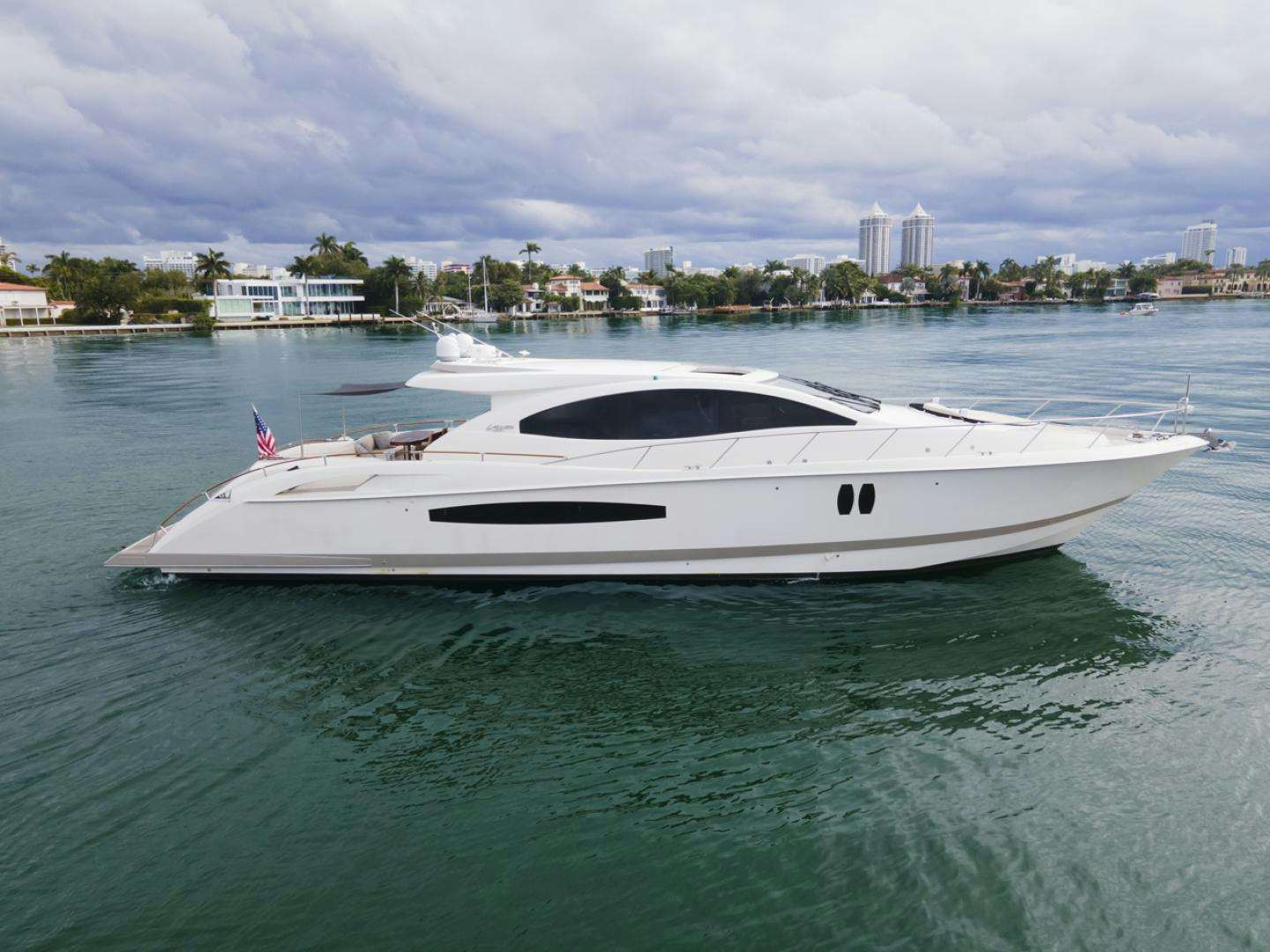 a white boat in the water aboard SALACIA Yacht for Sale