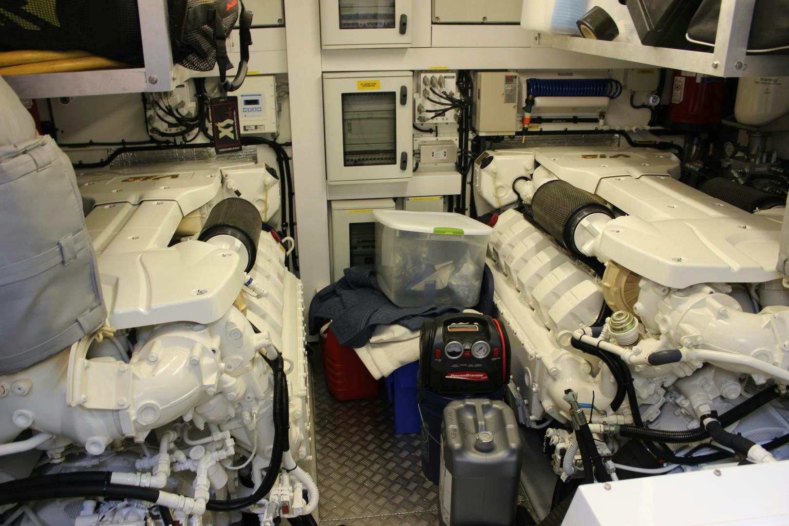 a vehicle with a large hood aboard GEMINI Yacht for Sale