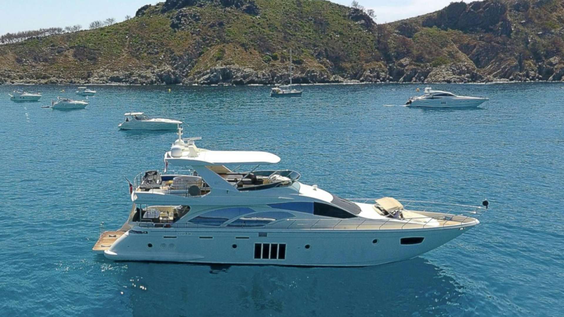 a boat in the water aboard THOR Yacht for Sale