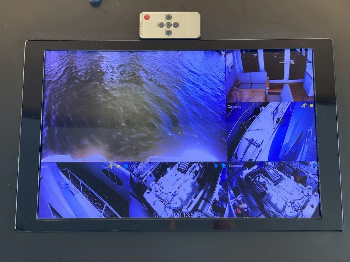 a computer screen with a map on it aboard   Yacht for Sale