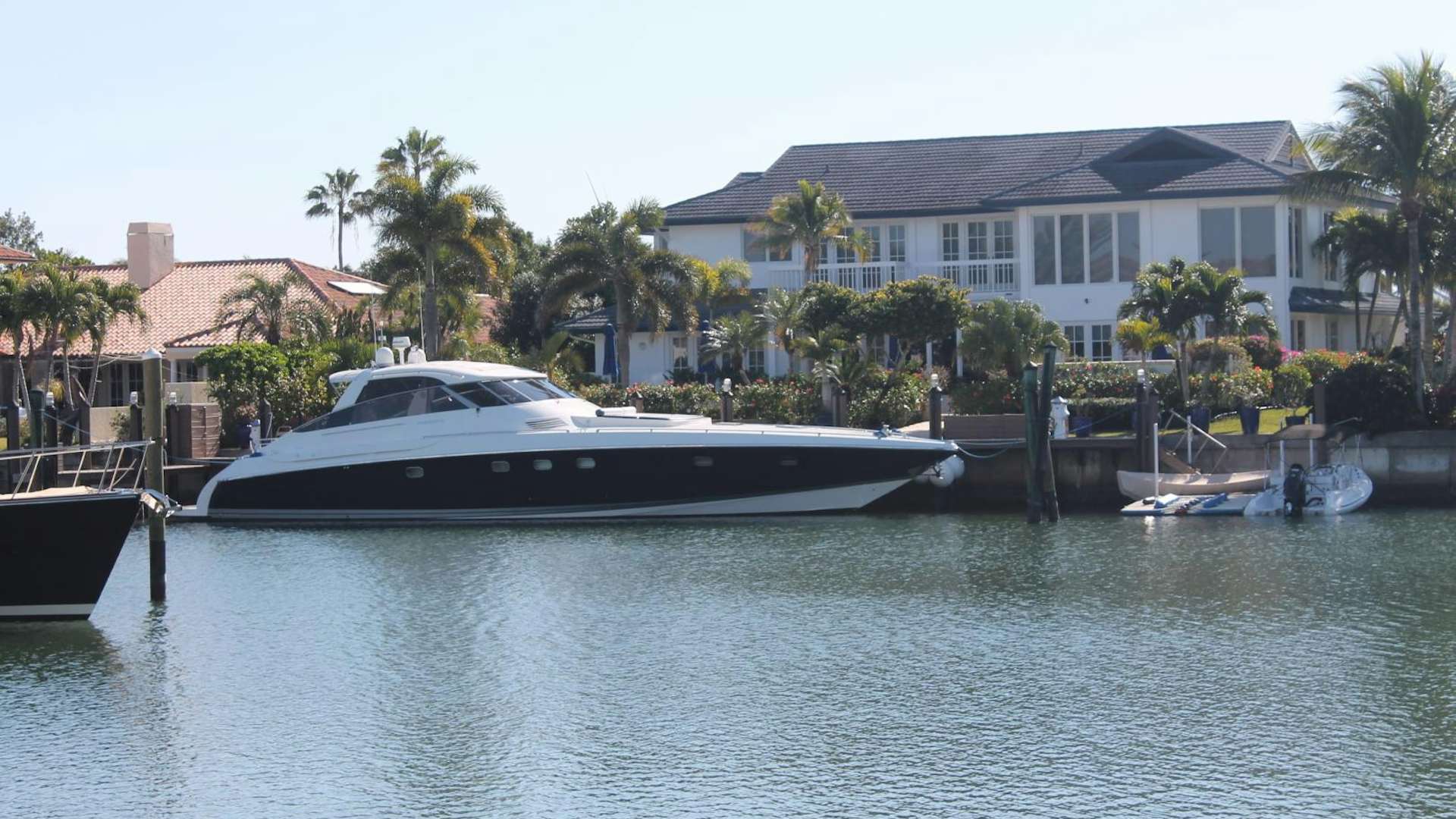 a boat in a harbor aboard MAGNIFICA Yacht for Sale