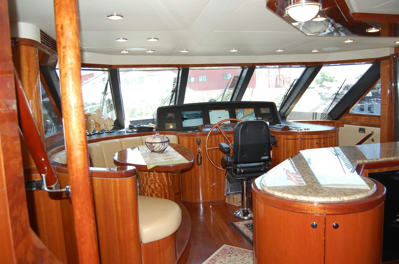 inside of a bus aboard HATT TRICK Yacht for Sale