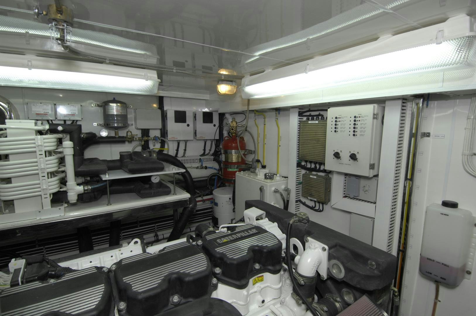 a room full of machinery aboard HATT TRICK Yacht for Sale