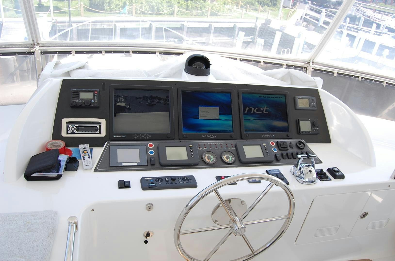 the cockpit of a plane aboard HATT TRICK Yacht for Sale