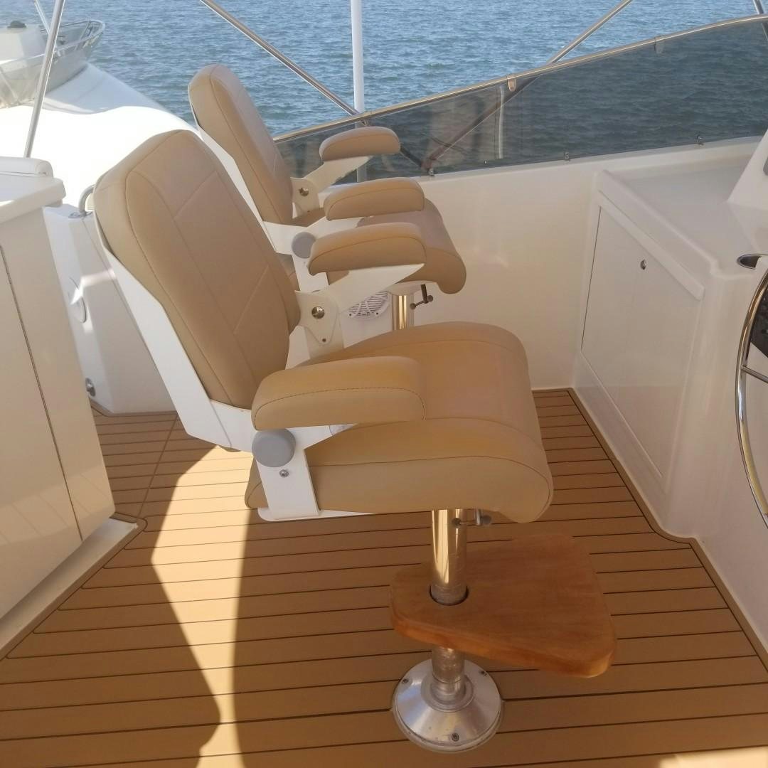 a chair on a boat aboard CAROLINA WIND Yacht for Sale