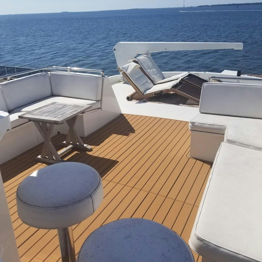 a boat on a deck aboard CAROLINA WIND Yacht for Sale