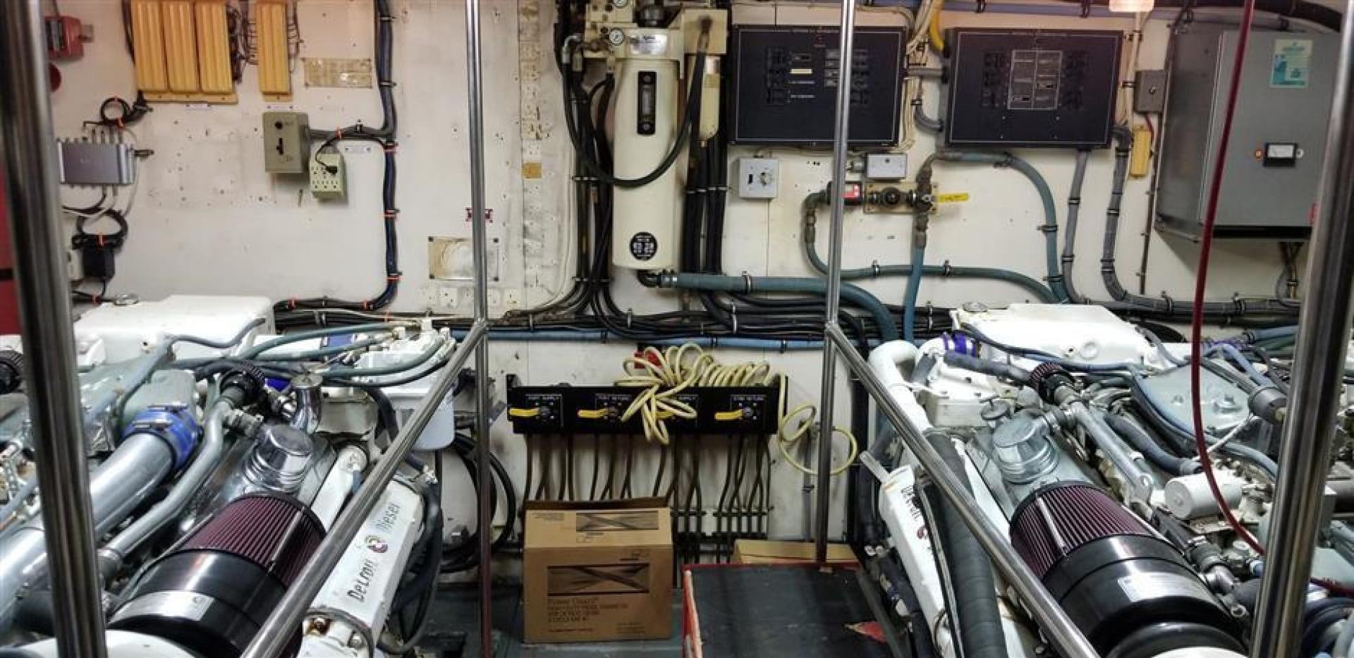 a room with machinery aboard CAROLINA WIND Yacht for Sale