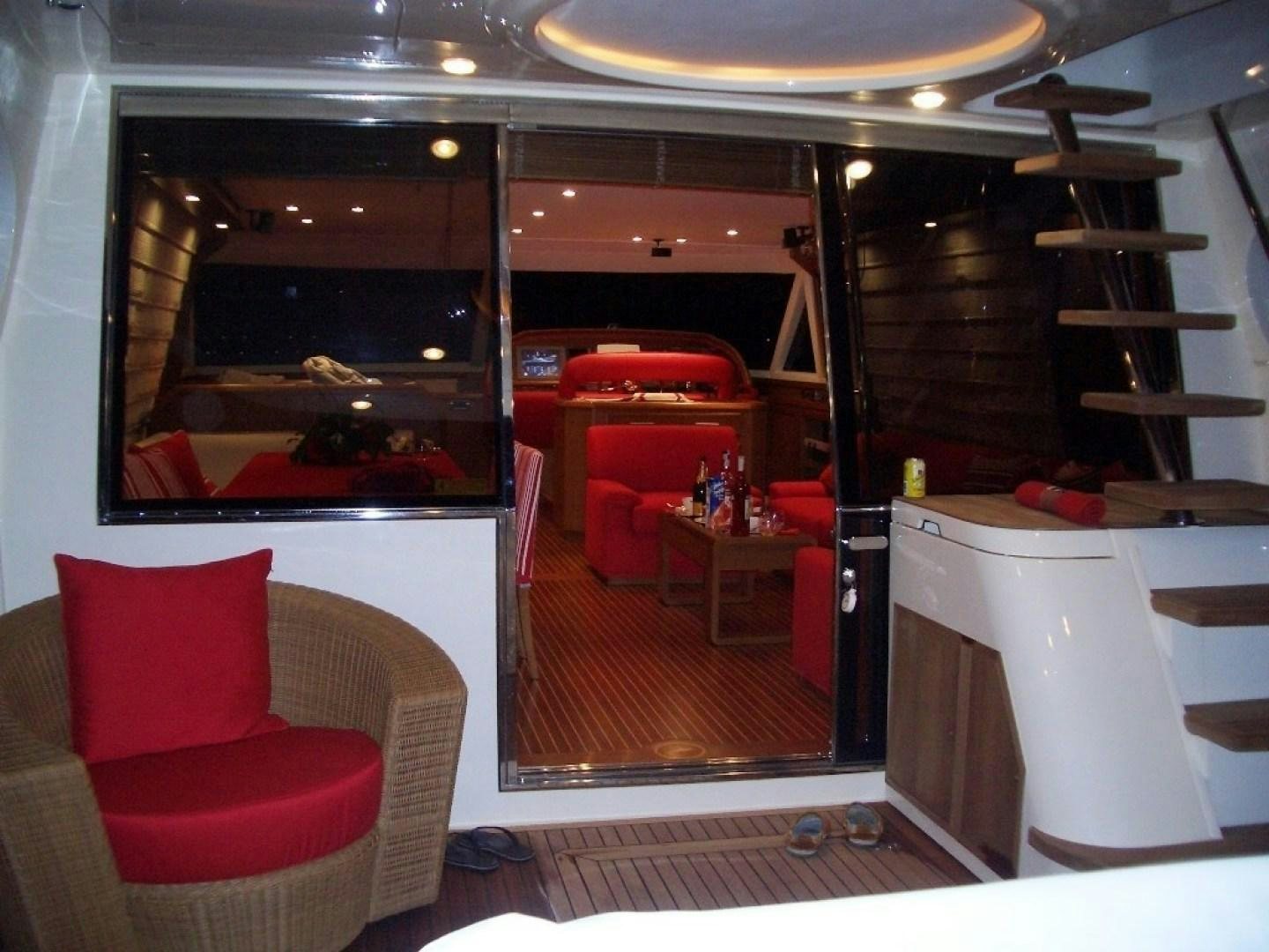 a room with a mirror and a bed aboard No Name Yacht for Sale