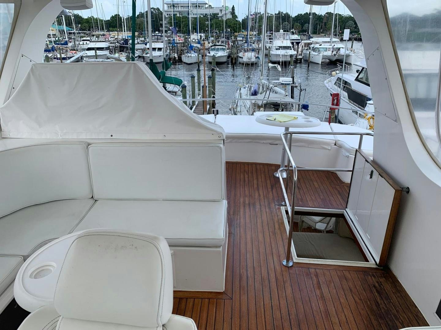 a boat on a deck aboard No Name Yacht for Sale