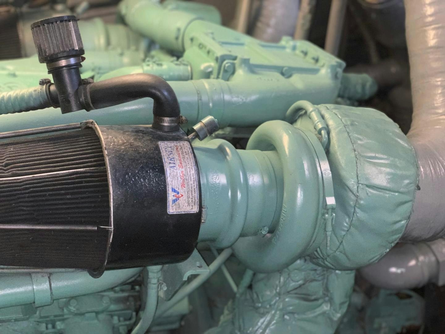 a close-up of a machine aboard No Name Yacht for Sale