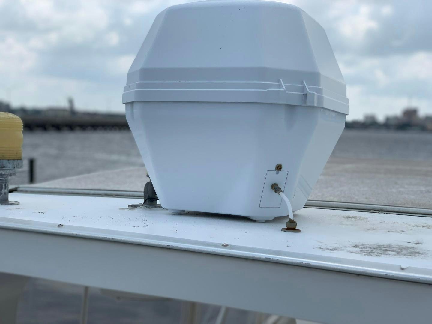 a white cylindrical object on a boat aboard No Name Yacht for Sale