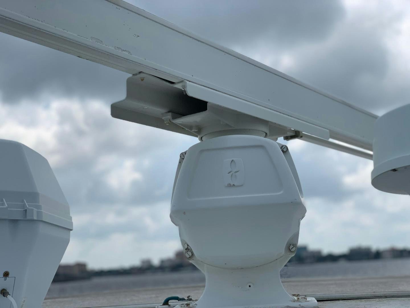 a close-up of a white cylindrical object aboard No Name Yacht for Sale