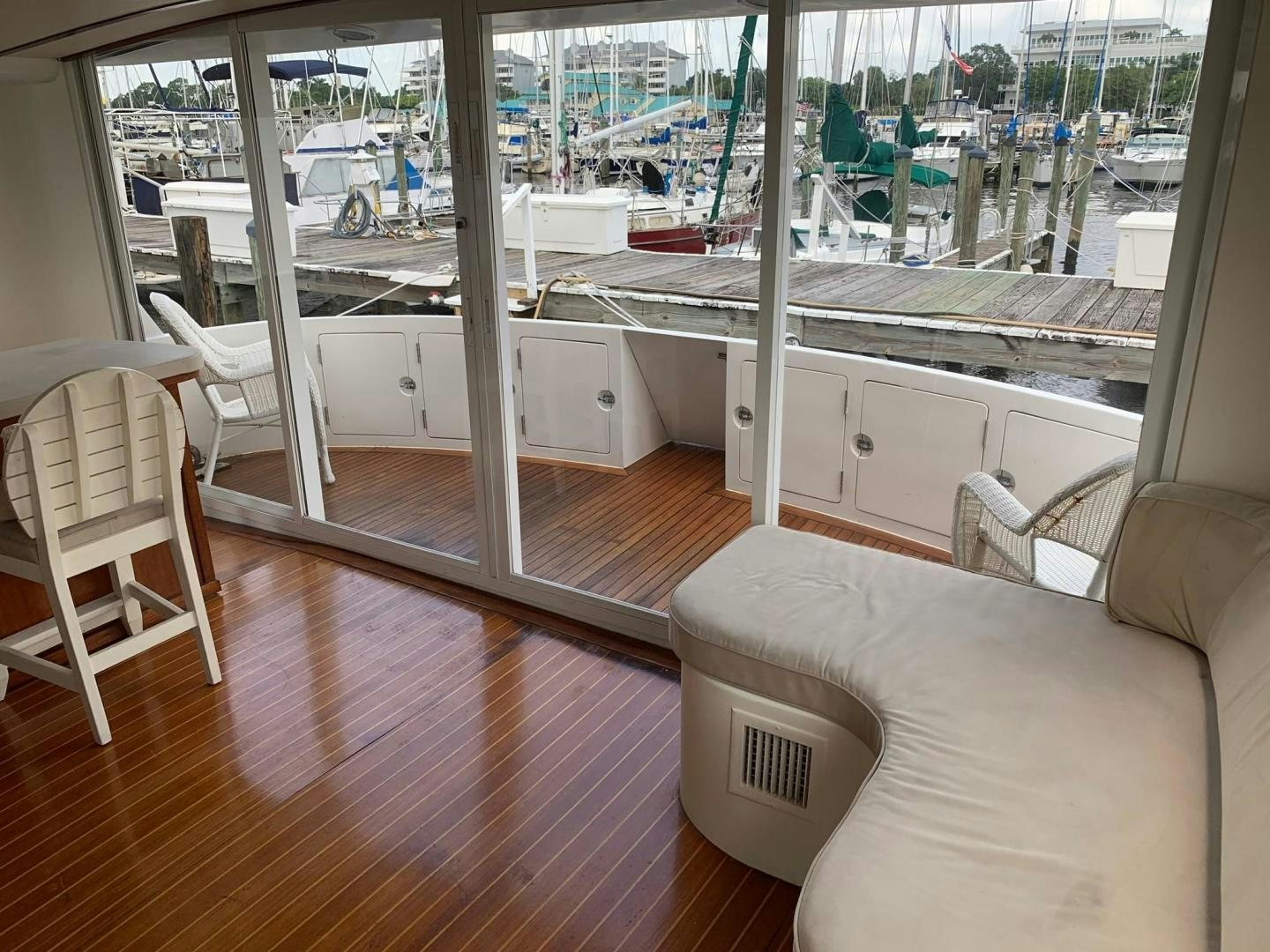 inside of a vehicle aboard No Name Yacht for Sale