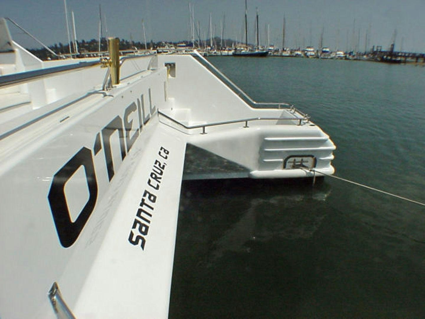 a white boat in the water aboard O'NEILL Yacht for Sale