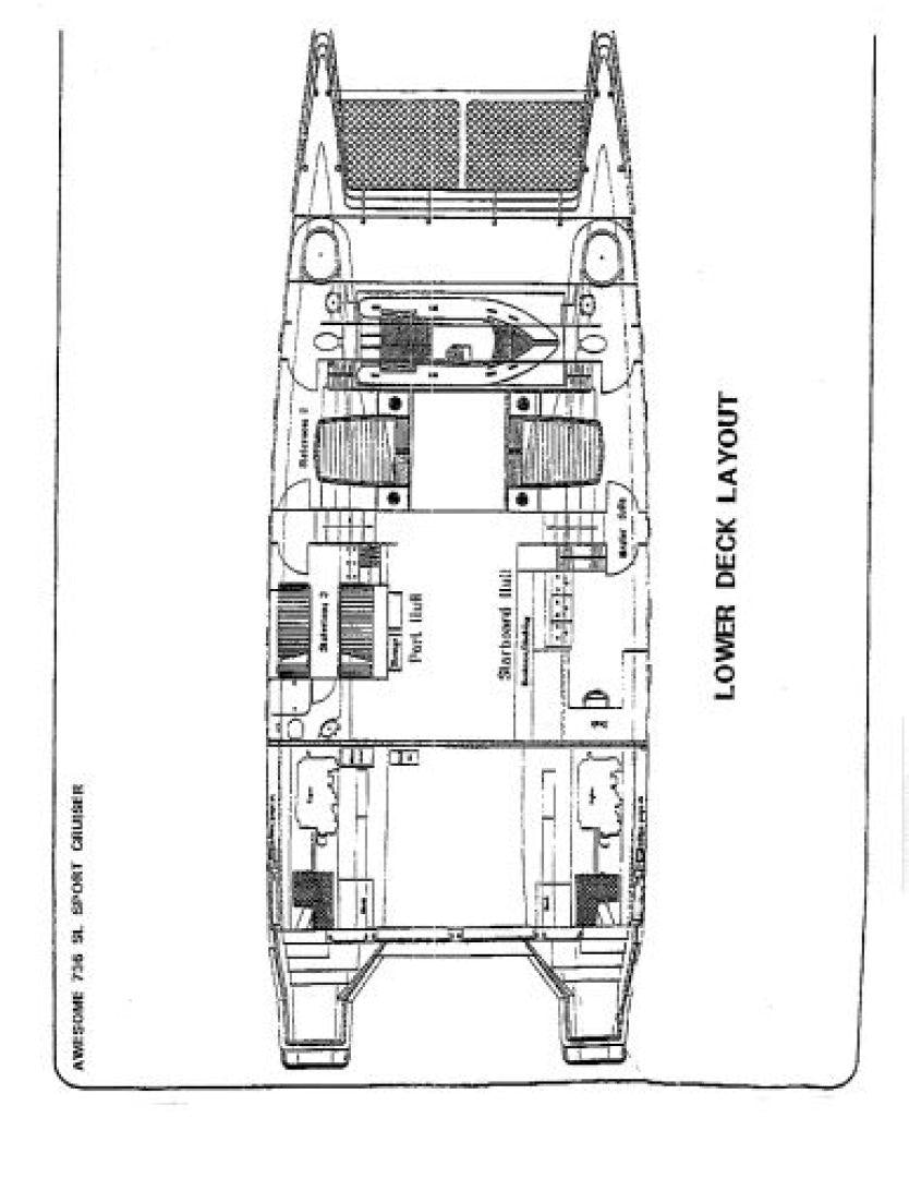diagram, engineering drawing aboard O'NEILL Yacht for Sale