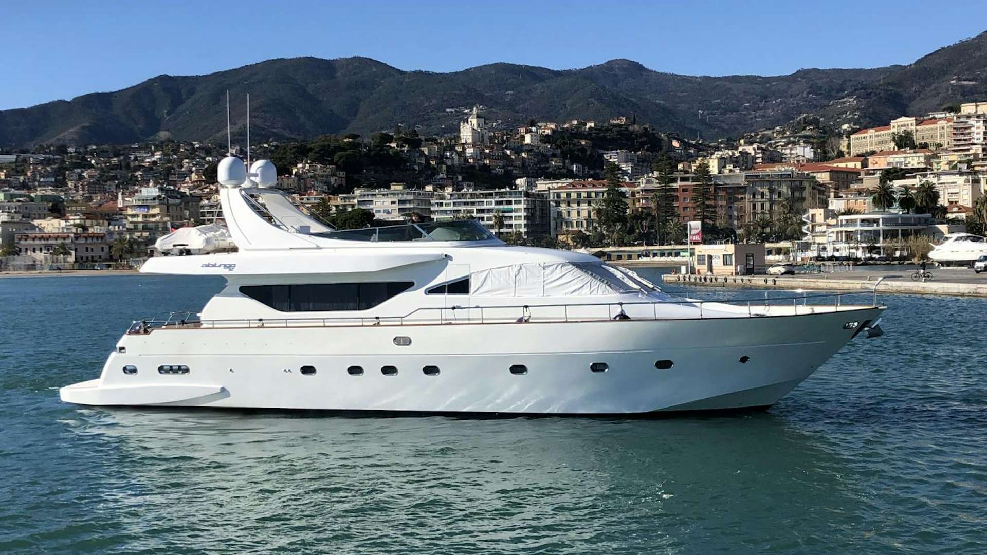 a white yacht in the water aboard LADY J II Yacht for Sale