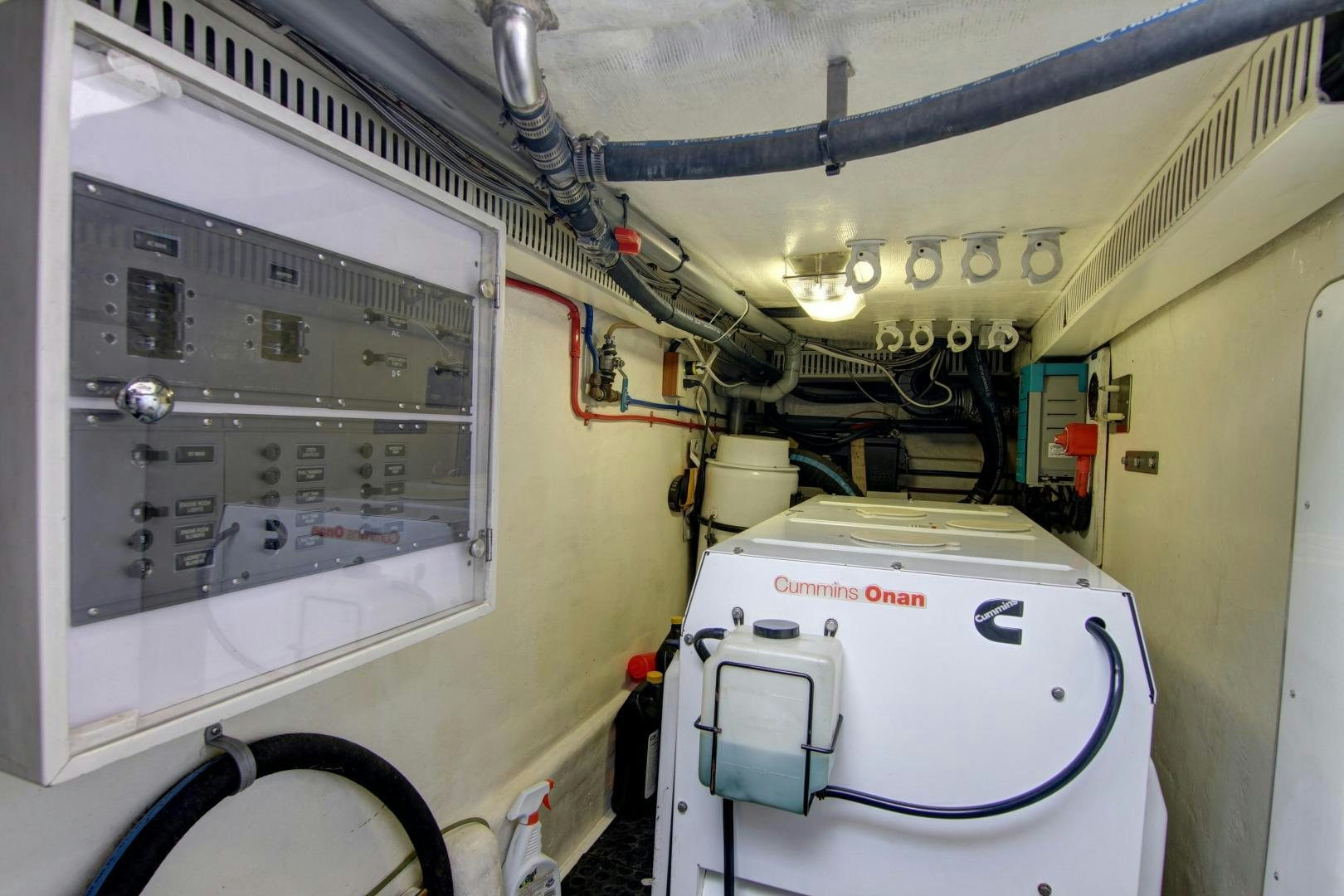 a machine in a factory aboard UNSINKABLE II Yacht for Sale