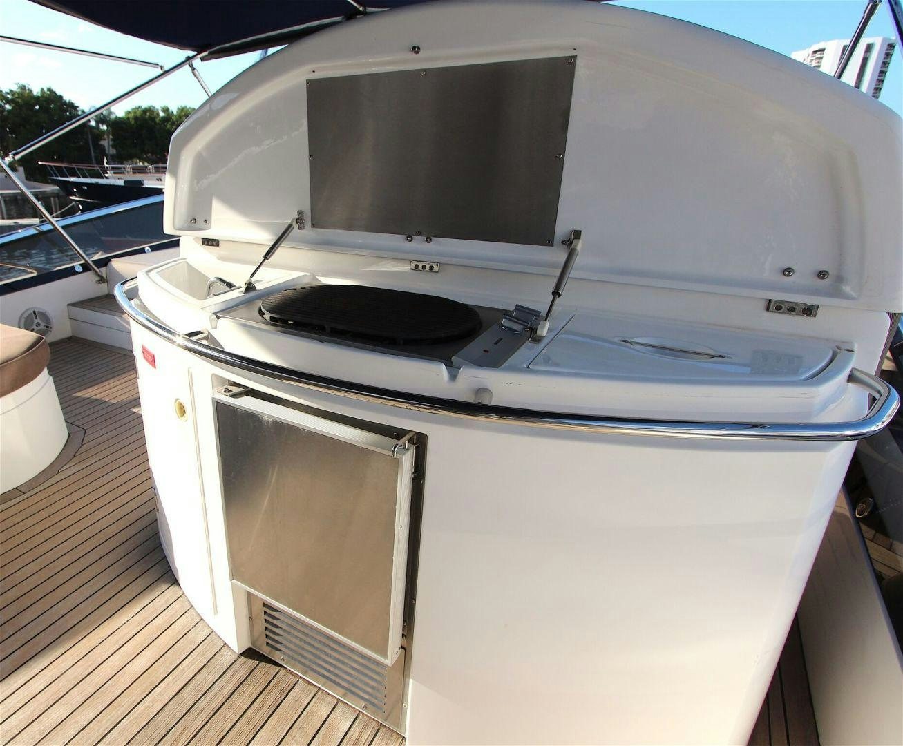 a white portable barbecue aboard No Name Yacht for Sale