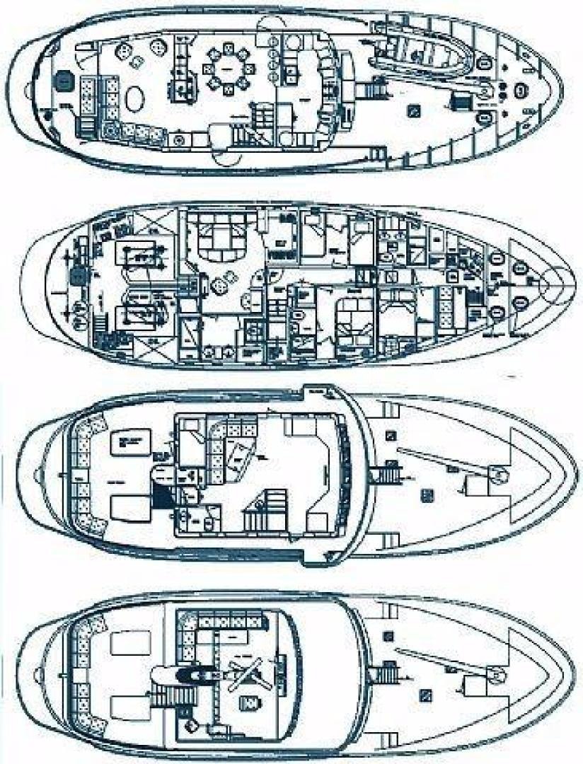 diagram, engineering drawing aboard HERCULES Yacht for Sale