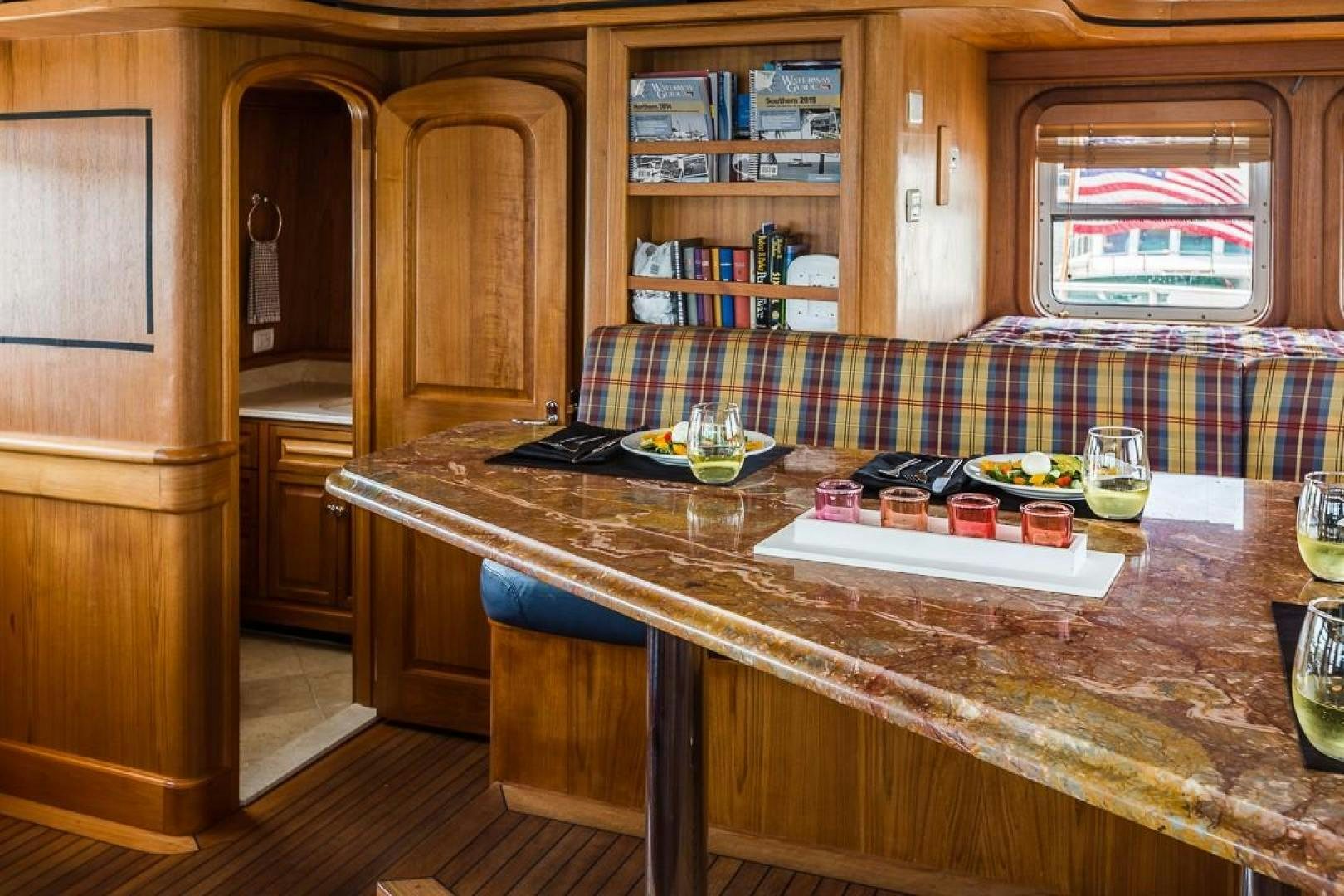 a kitchen with a countertop aboard HERCULES Yacht for Sale