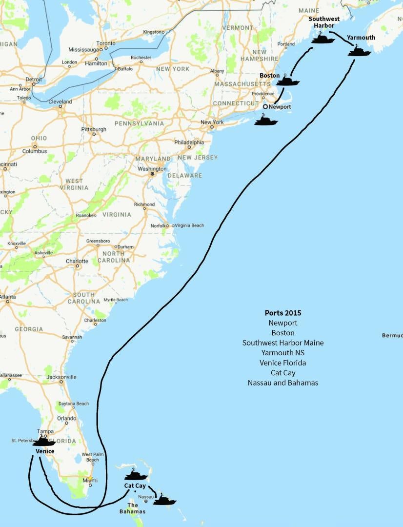 map aboard HERCULES Yacht for Sale