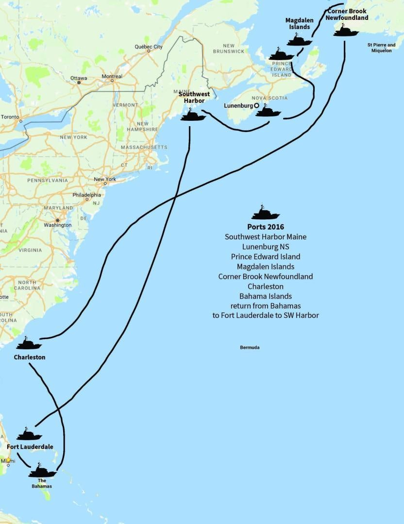map aboard HERCULES Yacht for Sale