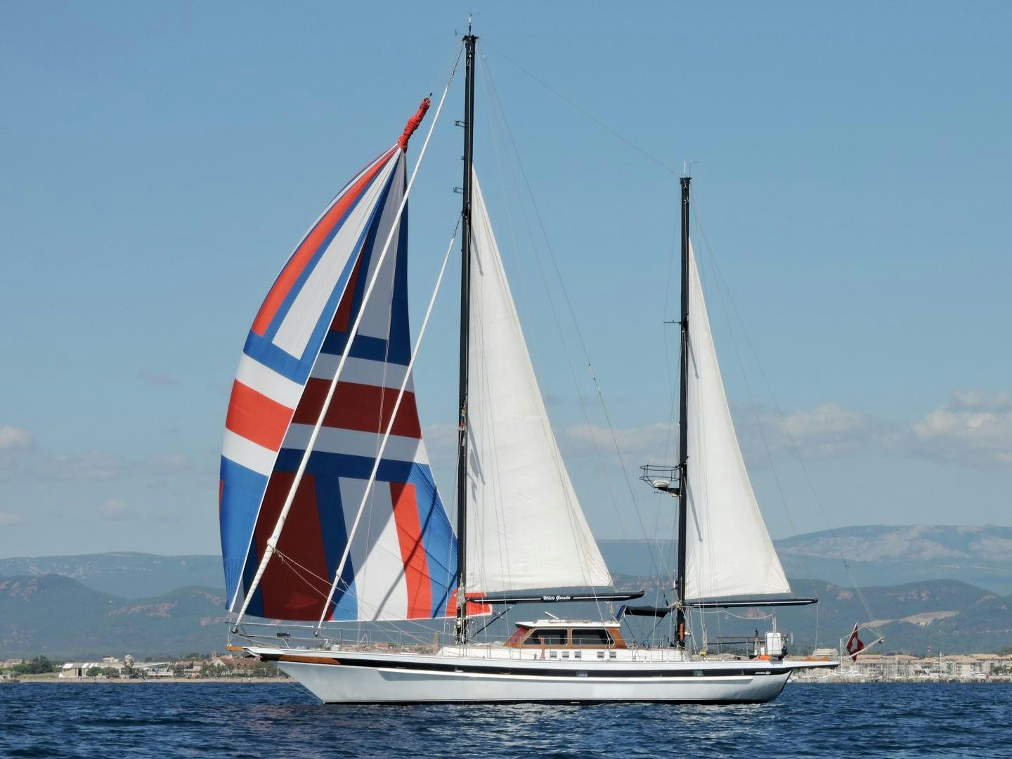 a sailboat on the water aboard WHITE GARUDA Yacht for Sale