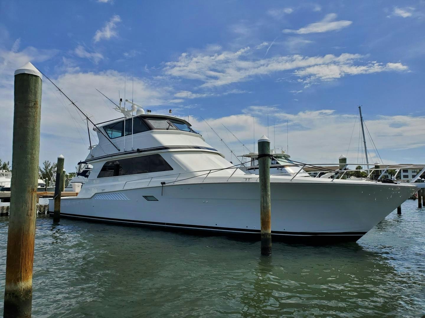 a white boat in the water aboard No Name Yacht for Sale