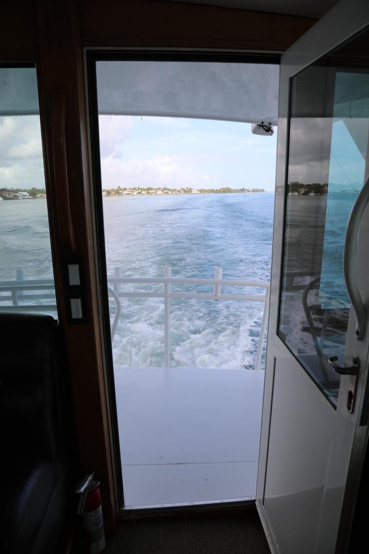 a view of a body of water from inside a vehicle aboard No Name Yacht for Sale