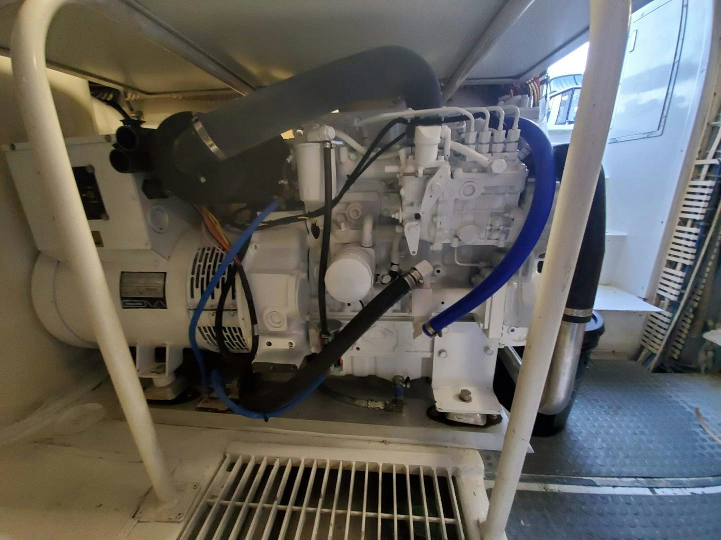 a machine with a large piece of equipment on it aboard No Name Yacht for Sale