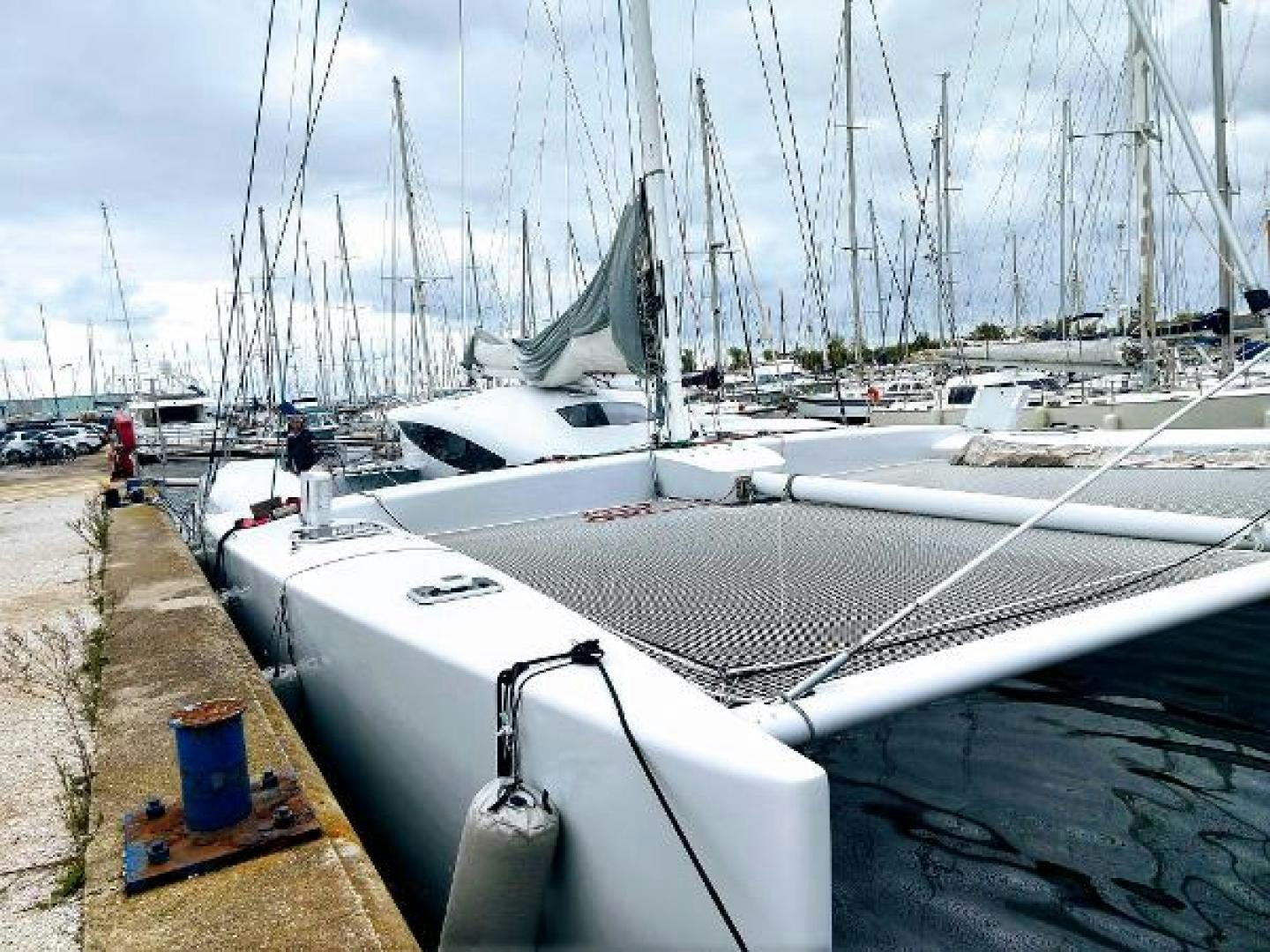 a boat docked at a pier aboard No Name Yacht for Sale