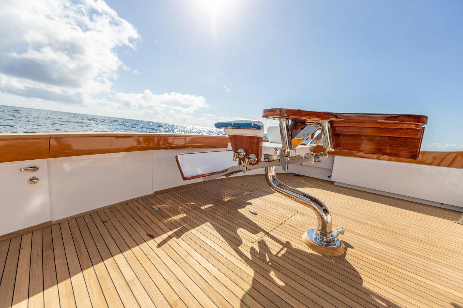 a boat on a deck aboard WATASHEE Yacht for Sale