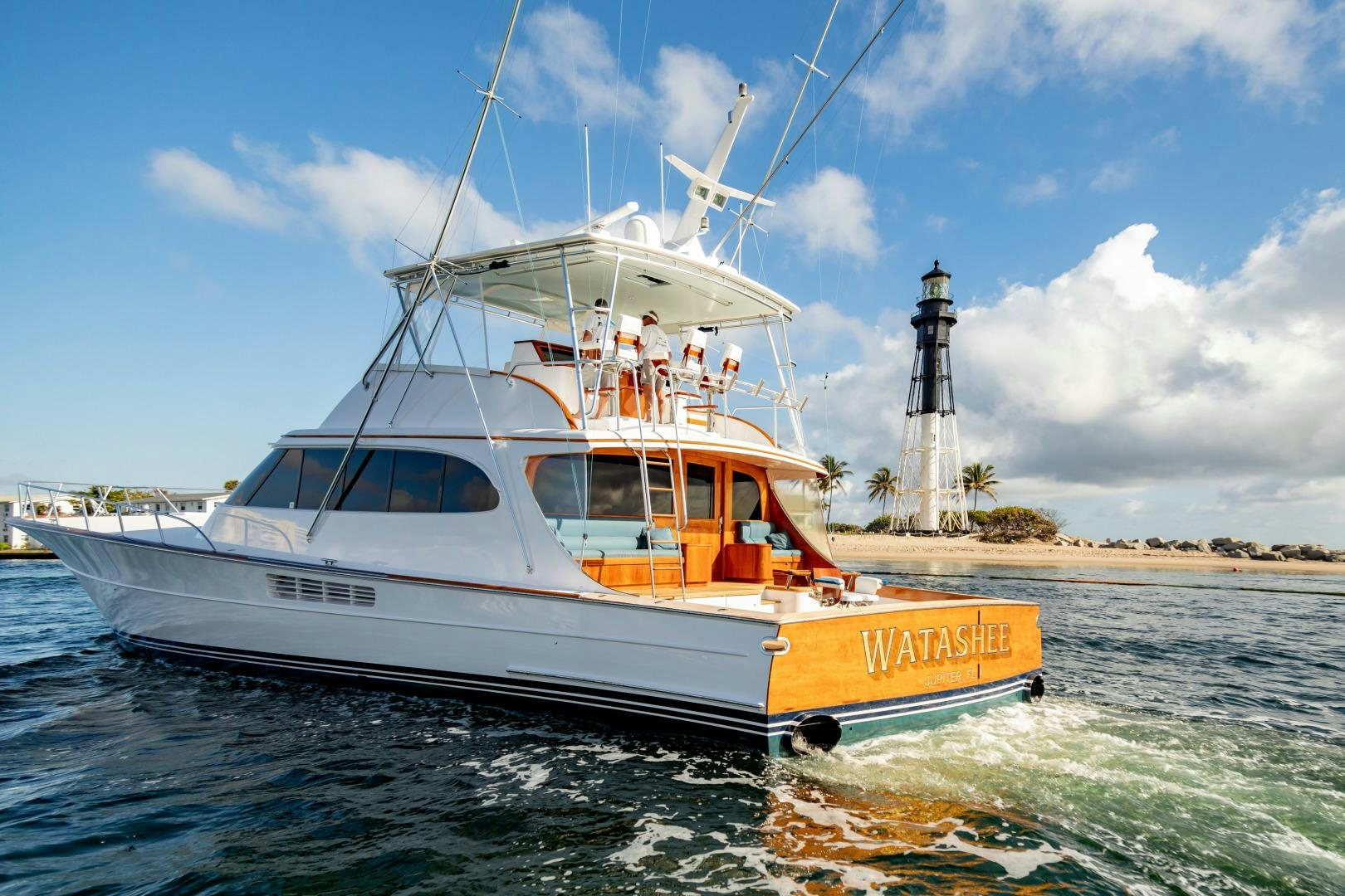 a boat sailing on the sea aboard WATASHEE Yacht for Sale