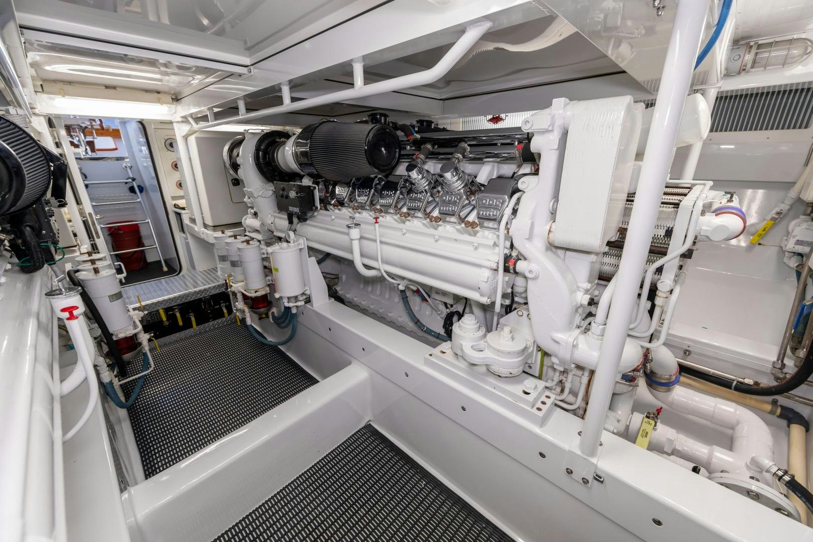 a white machine with pipes aboard WATASHEE Yacht for Sale