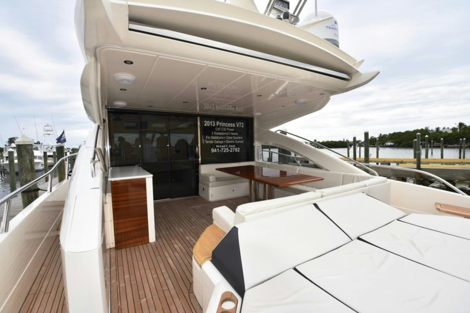 a boat on a deck aboard No Name Yacht for Sale