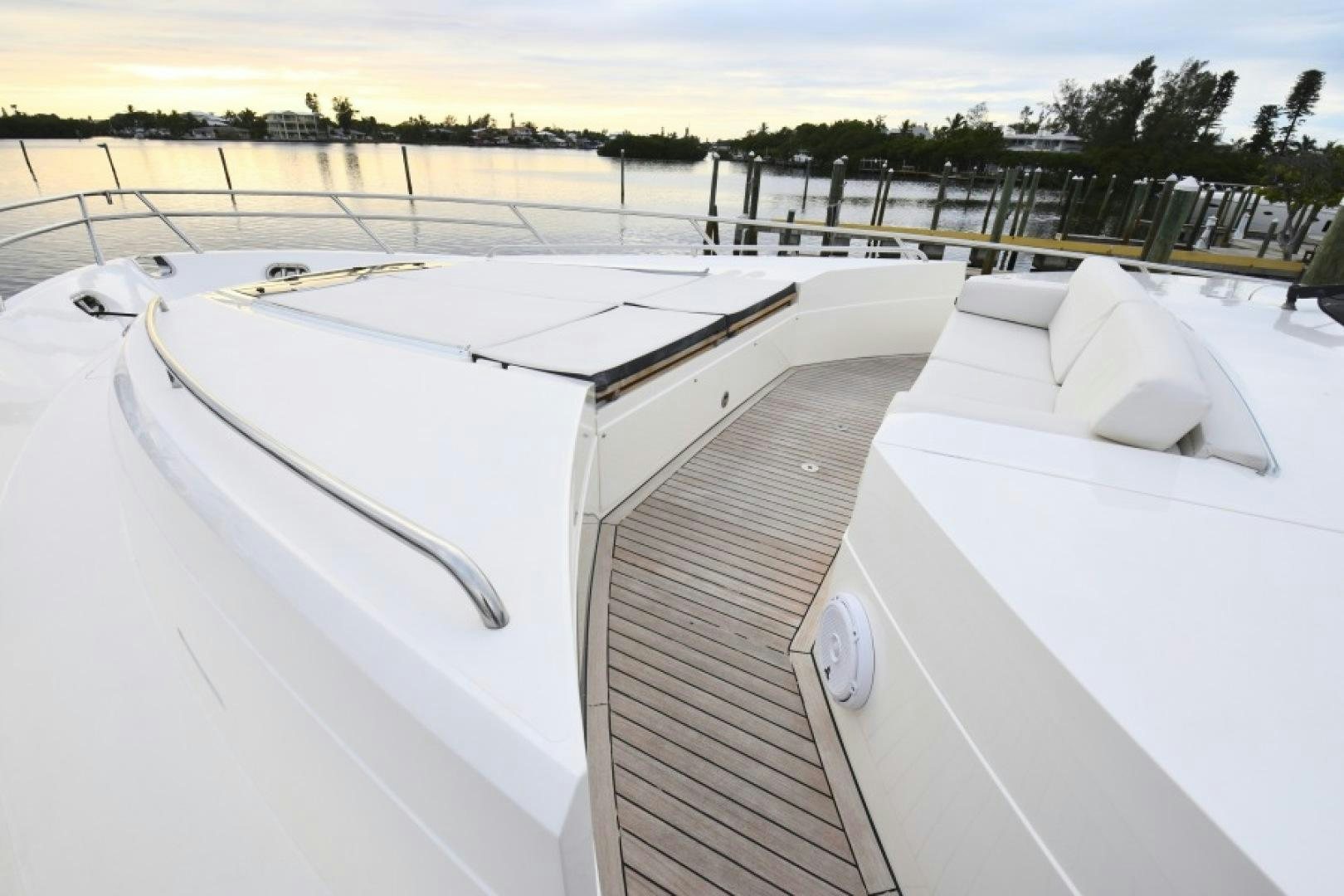 a rooftop with solar panels aboard No Name Yacht for Sale