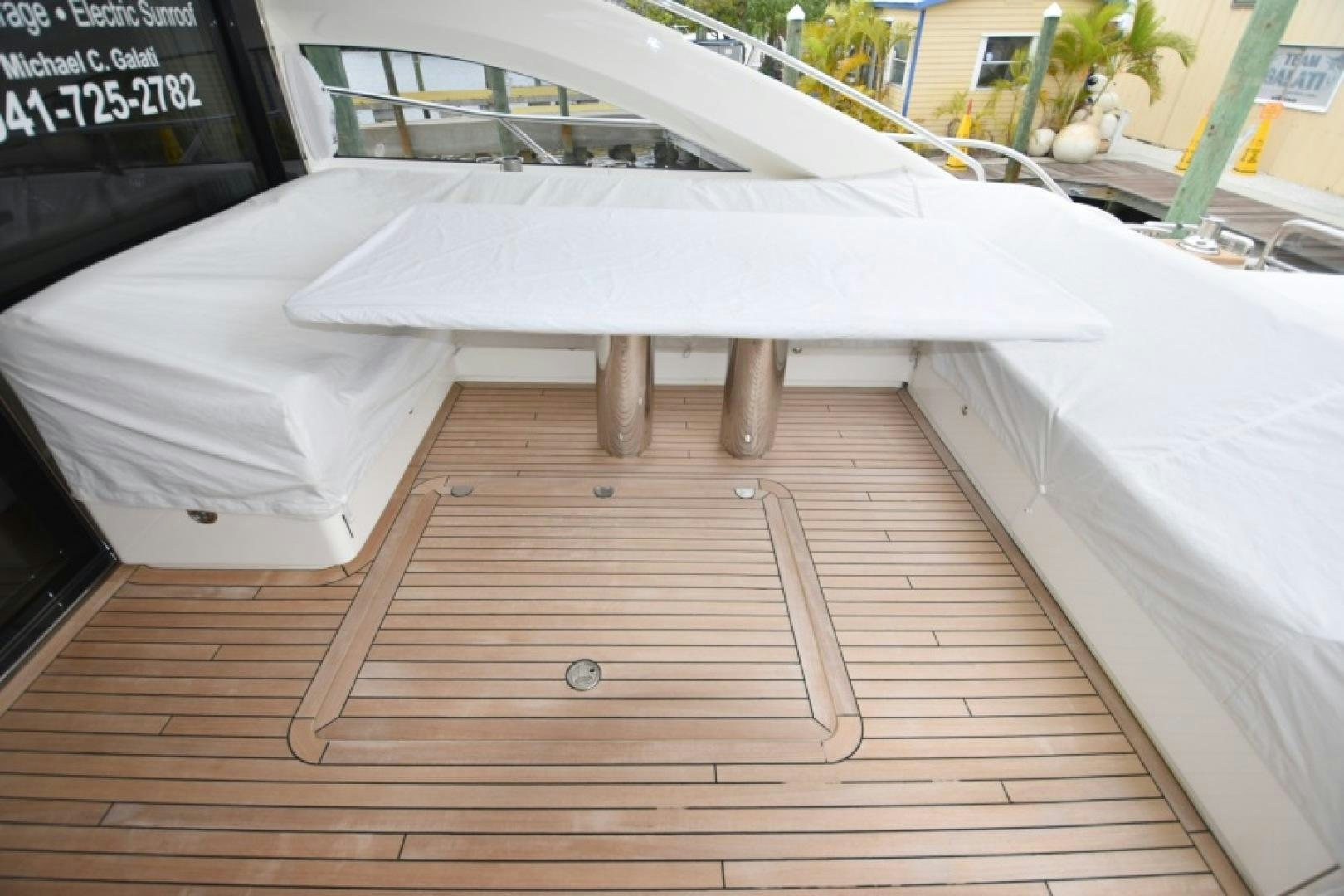 a white table with a white sheet aboard No Name Yacht for Sale
