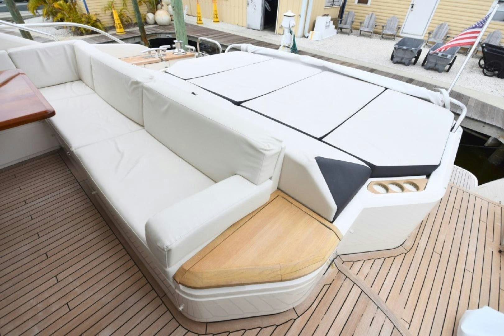 a large white rectangular object with a wooden surface aboard No Name Yacht for Sale