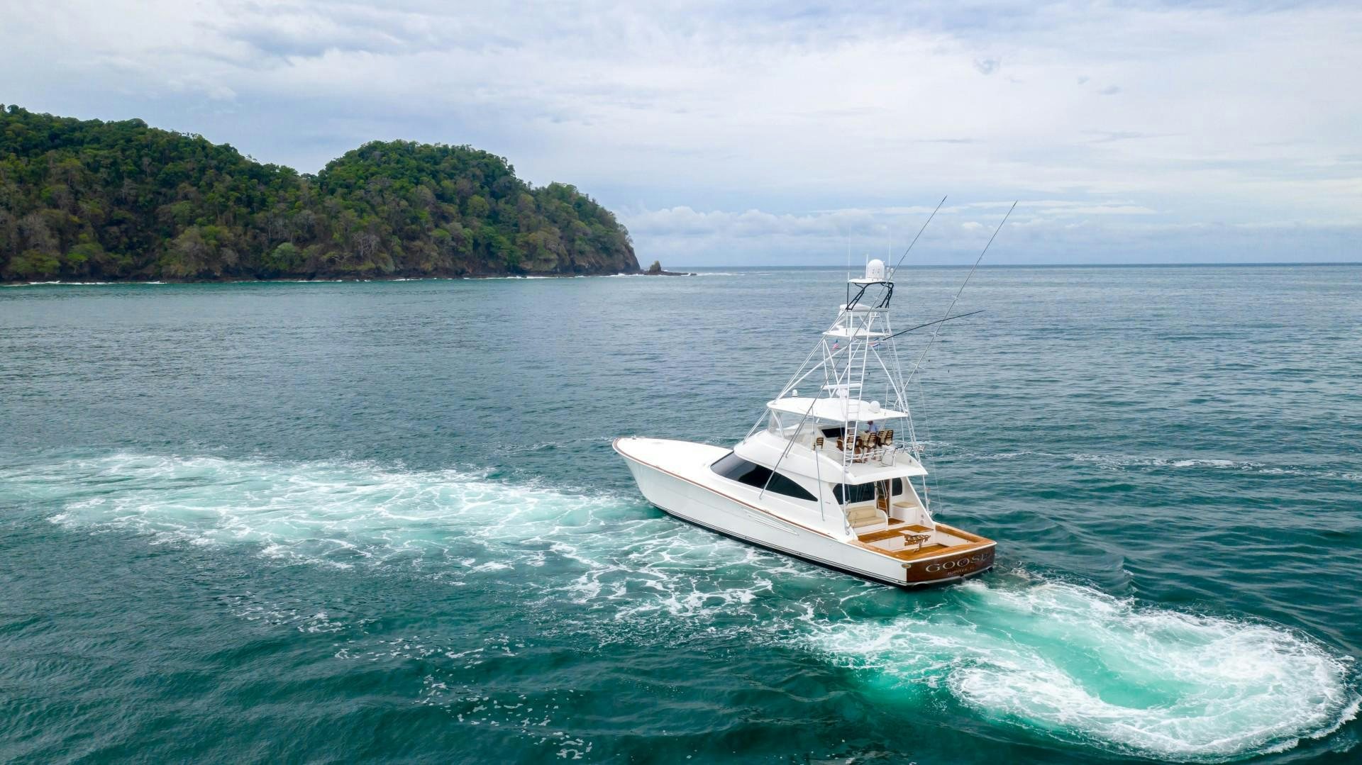 a boat on the water aboard GOOSE Yacht for Sale