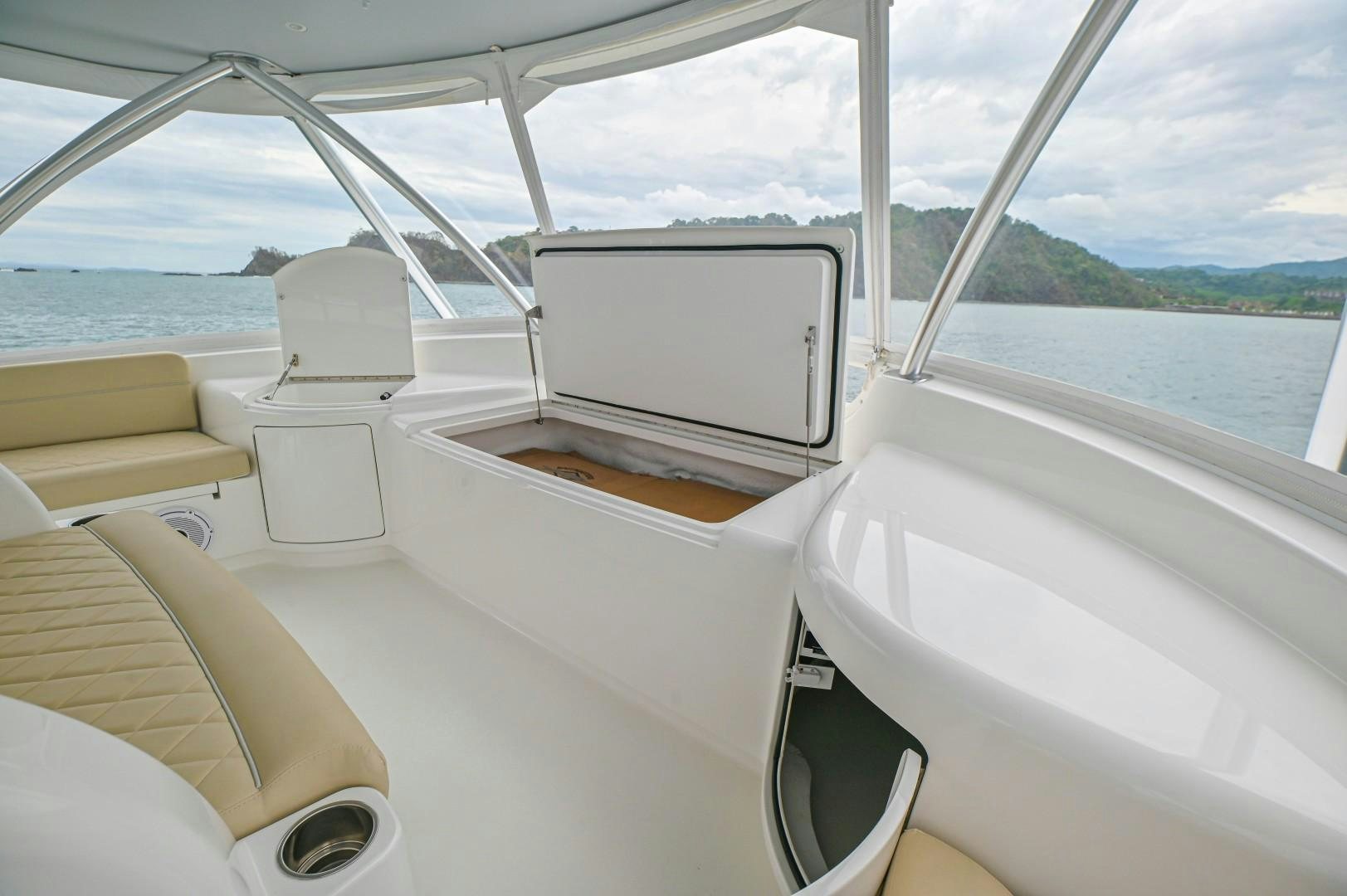 the inside of a boat aboard GOOSE Yacht for Sale