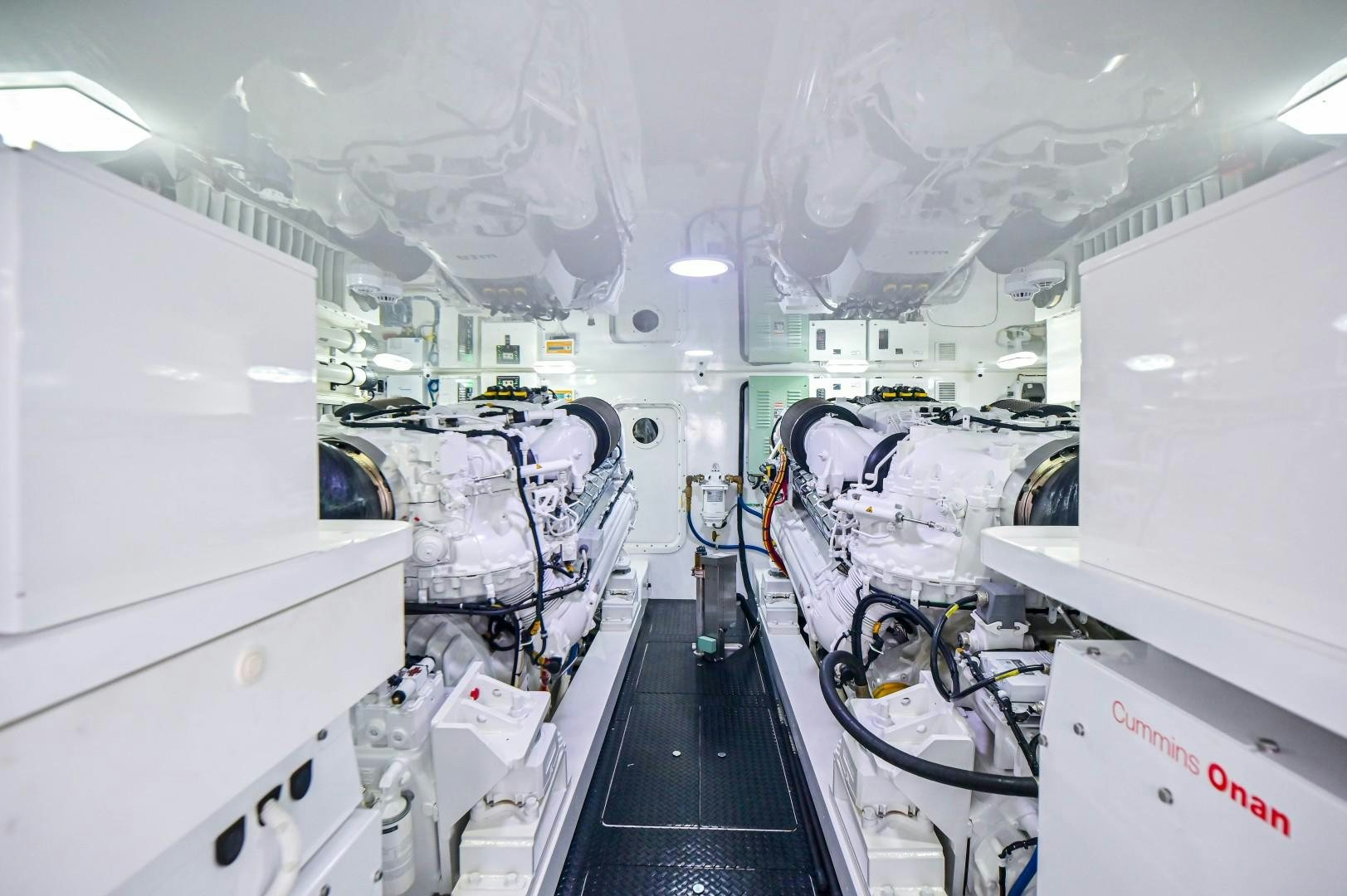 a room with white machines aboard GOOSE Yacht for Sale