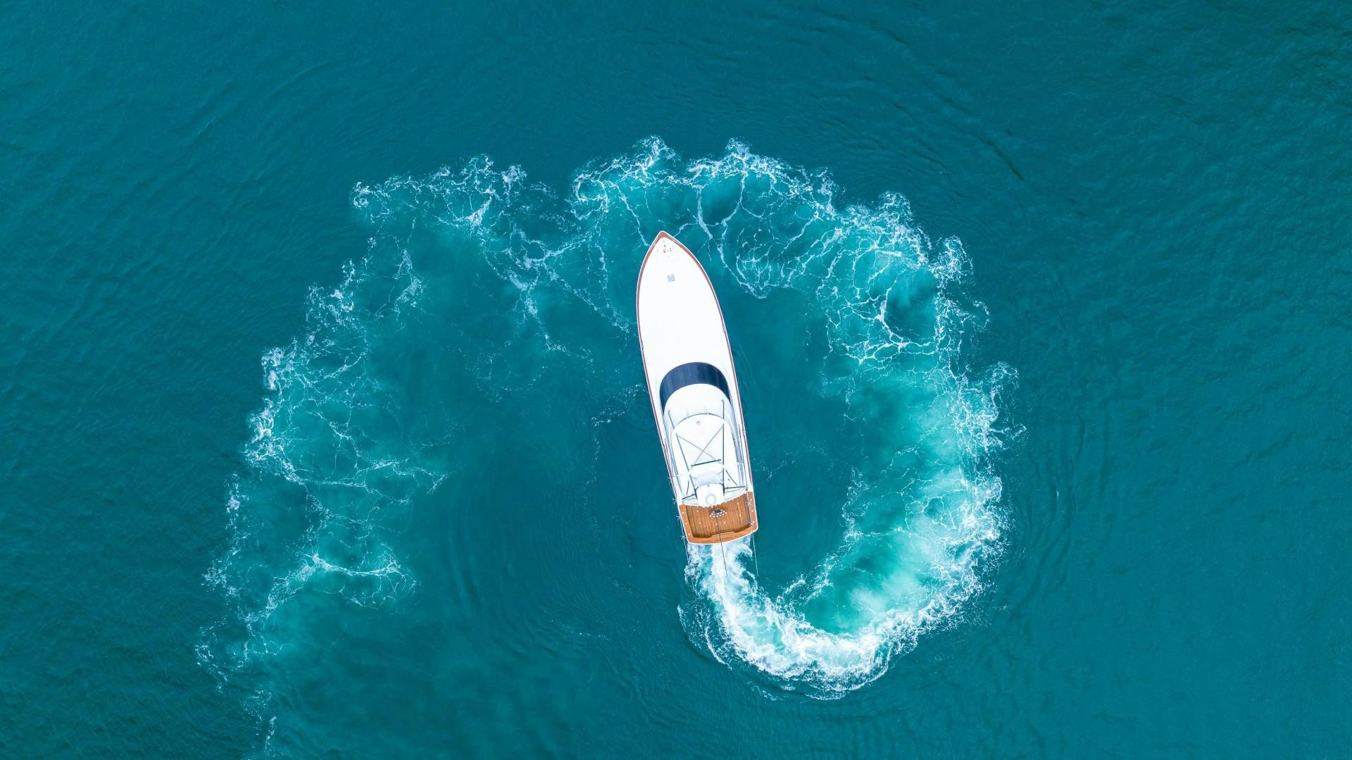 a boat in the water aboard GOOSE Yacht for Sale