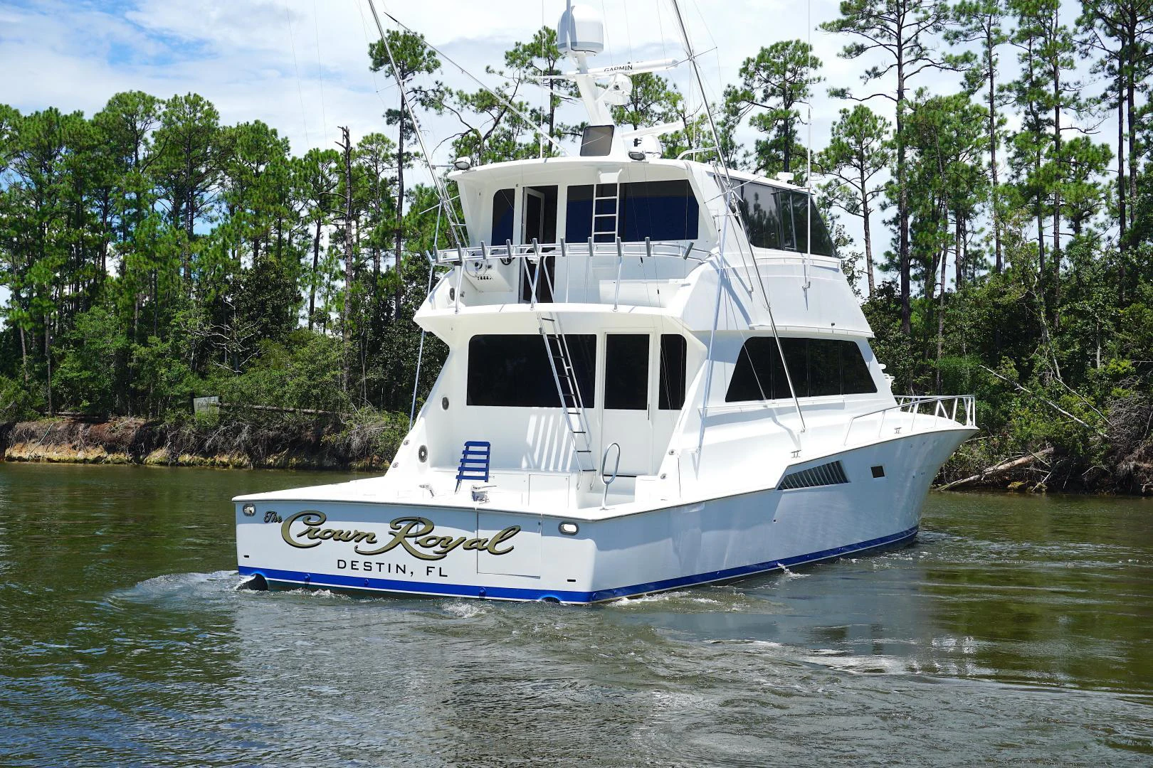 a boat on the water aboard CROWN ROYAL Yacht for Sale