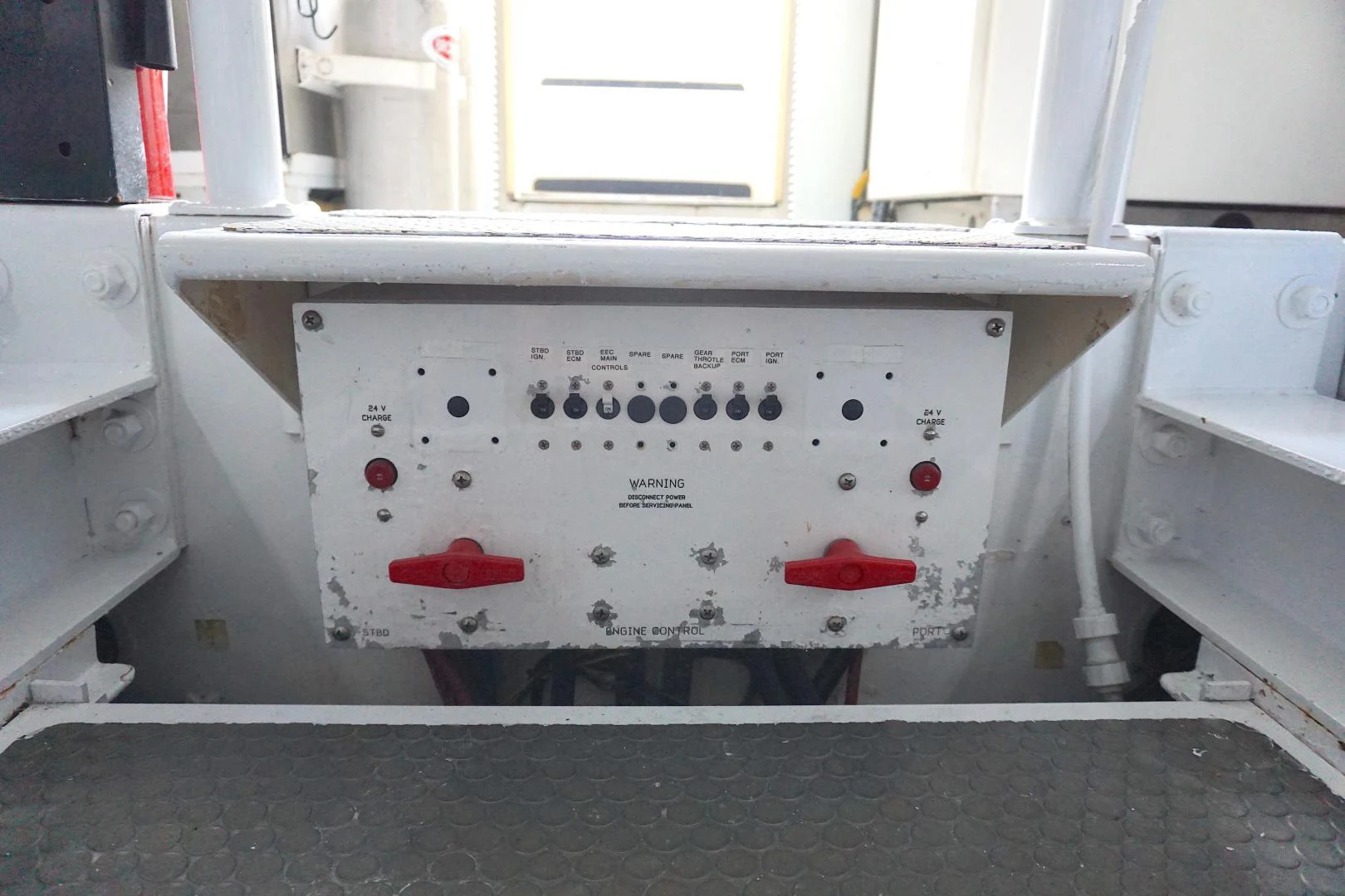 a white machine with black dots aboard CROWN ROYAL Yacht for Sale
