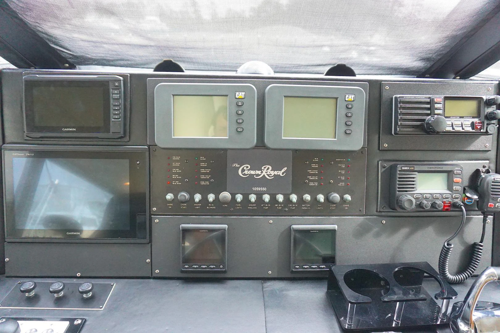 a black and silver electronic device aboard CROWN ROYAL Yacht for Sale