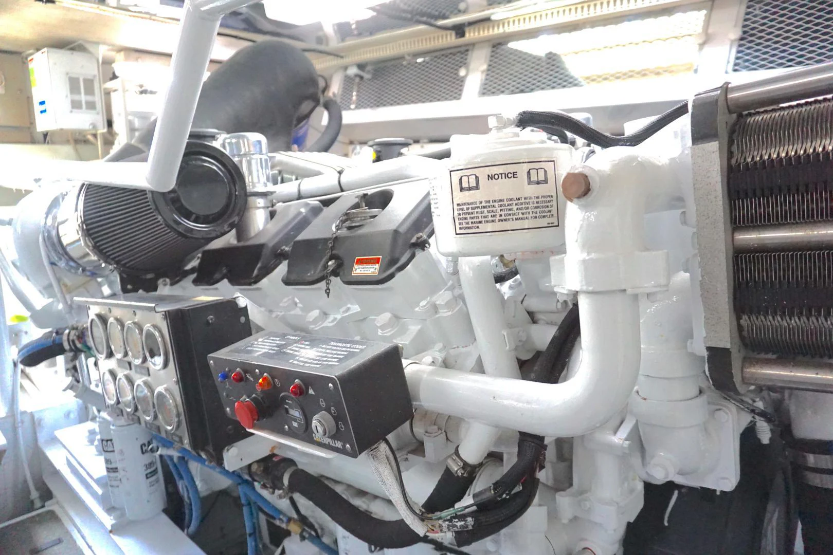 a machine with a large metal object aboard CROWN ROYAL Yacht for Sale