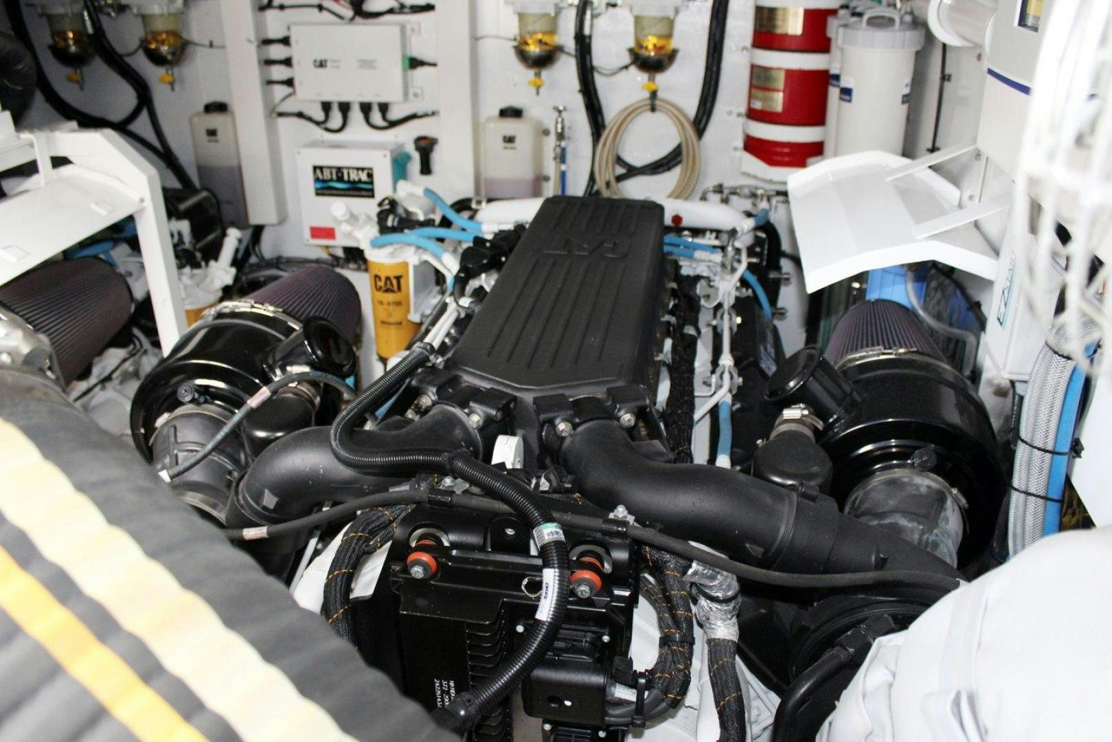 a black and silver motorcycle aboard PICHOS III Yacht for Sale