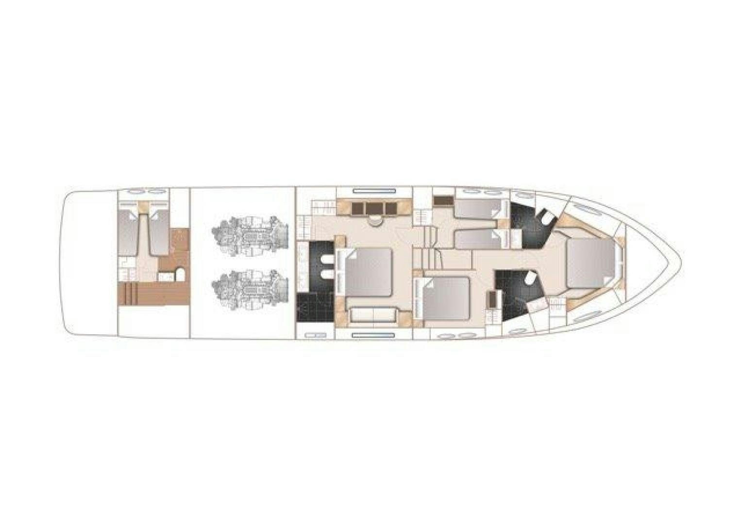 diagram, engineering drawing aboard PICHOS III Yacht for Sale