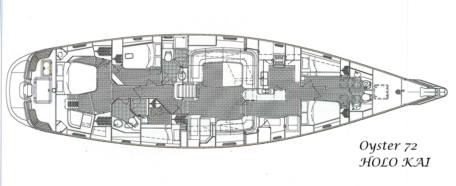 a drawing of a vehicle aboard HOLO KAI Yacht for Sale