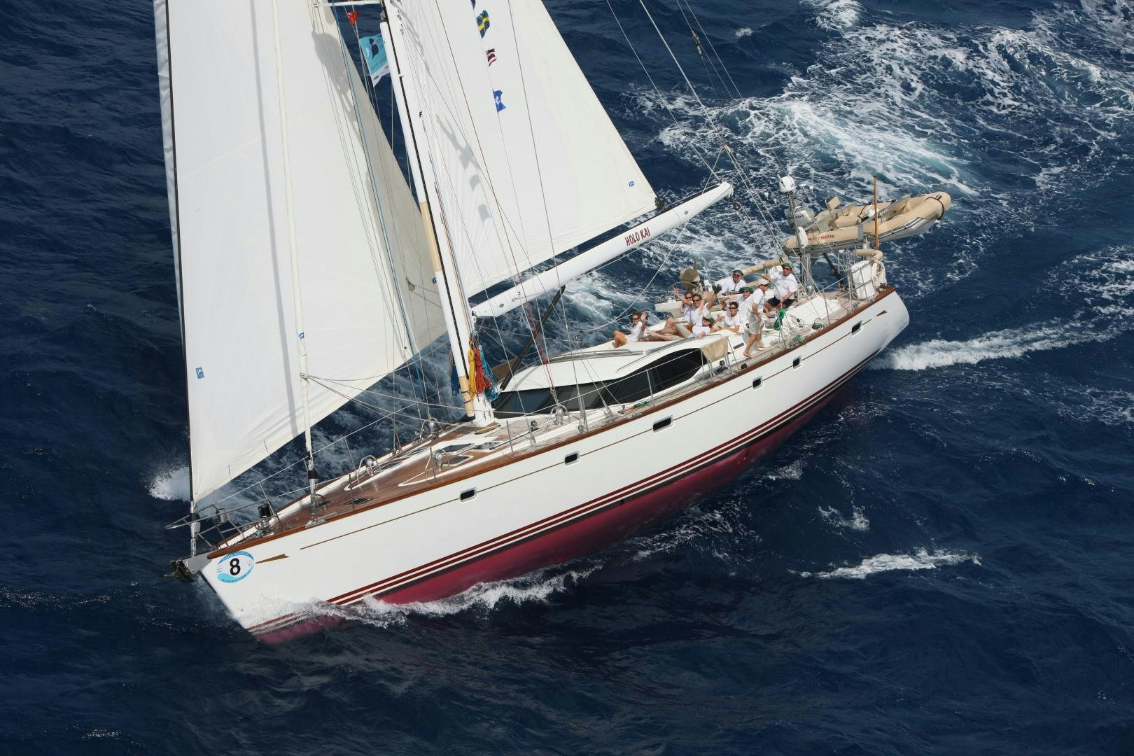 a boat in the water aboard HOLO KAI Yacht for Sale